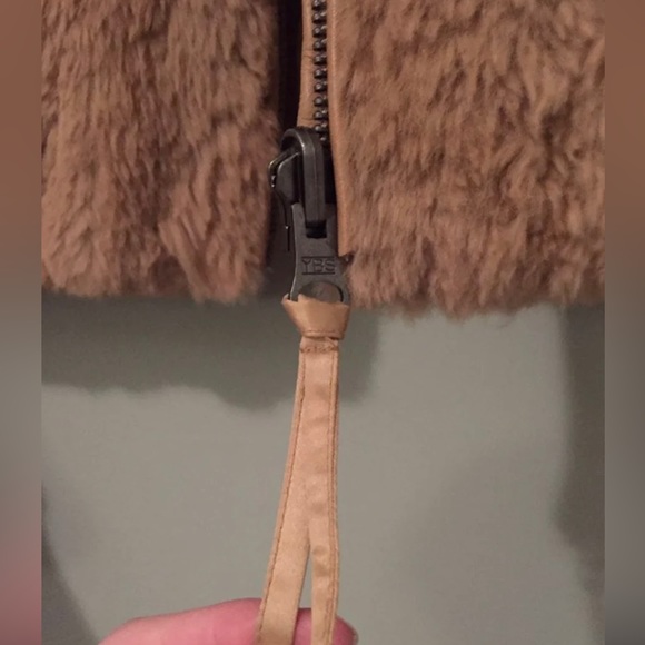 June Reversible Rabbit Fur/ Leather Trimmed Bomber - Picture 9 of 10